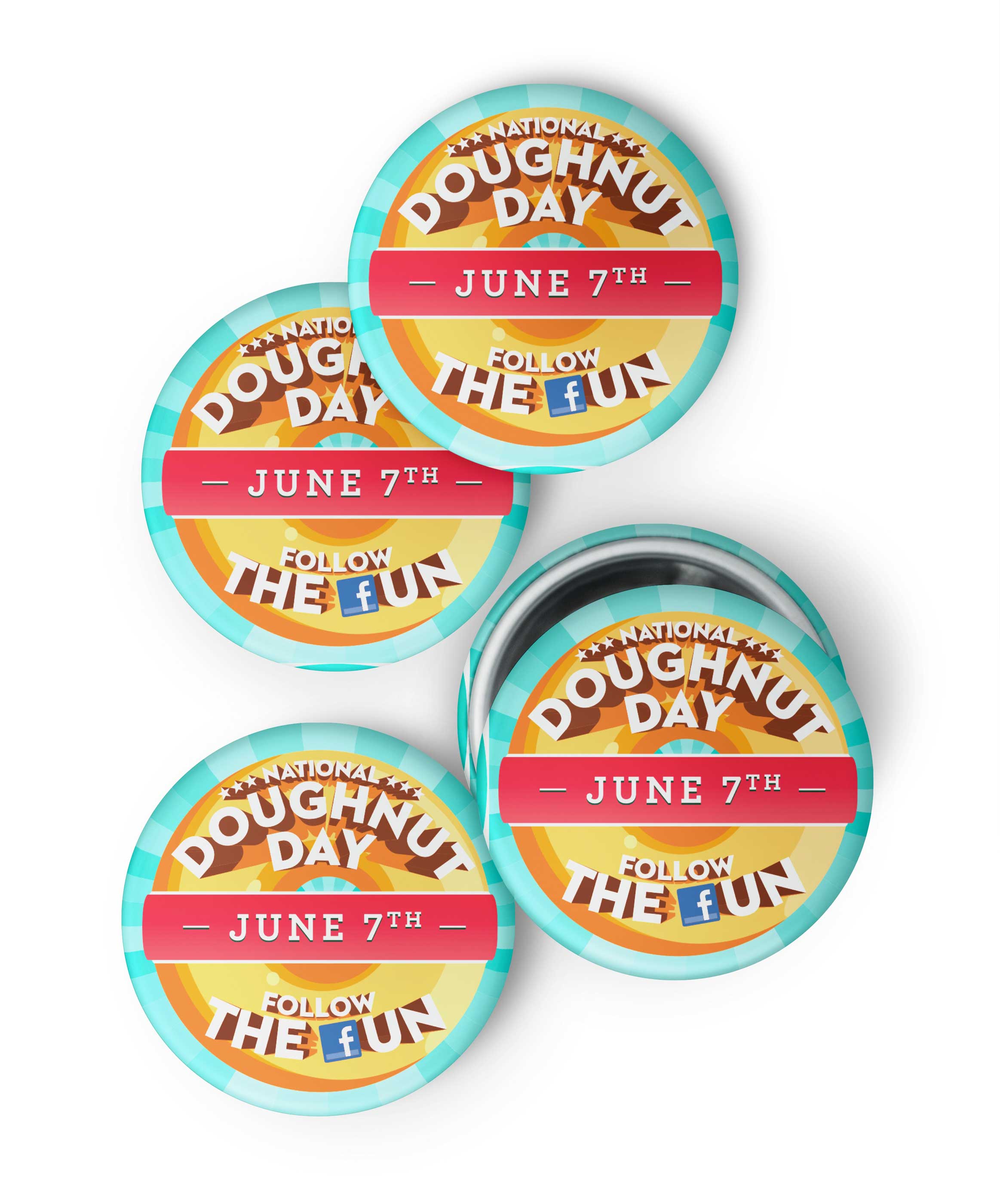 National Doughnut Day Buttons